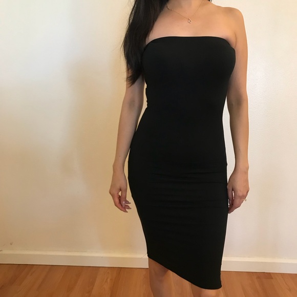 Dresses & Skirts - •LAST ONE• Black Strapless Tube Midi Dress